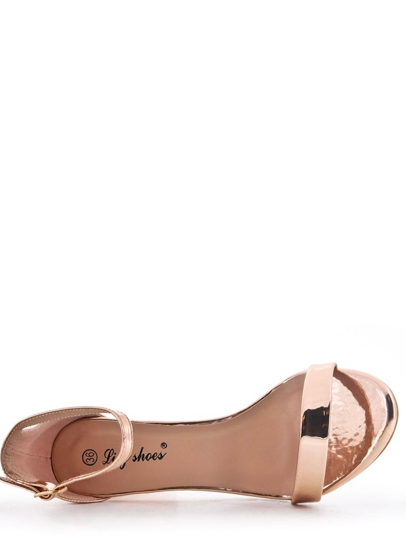 Sandales à talon champagne