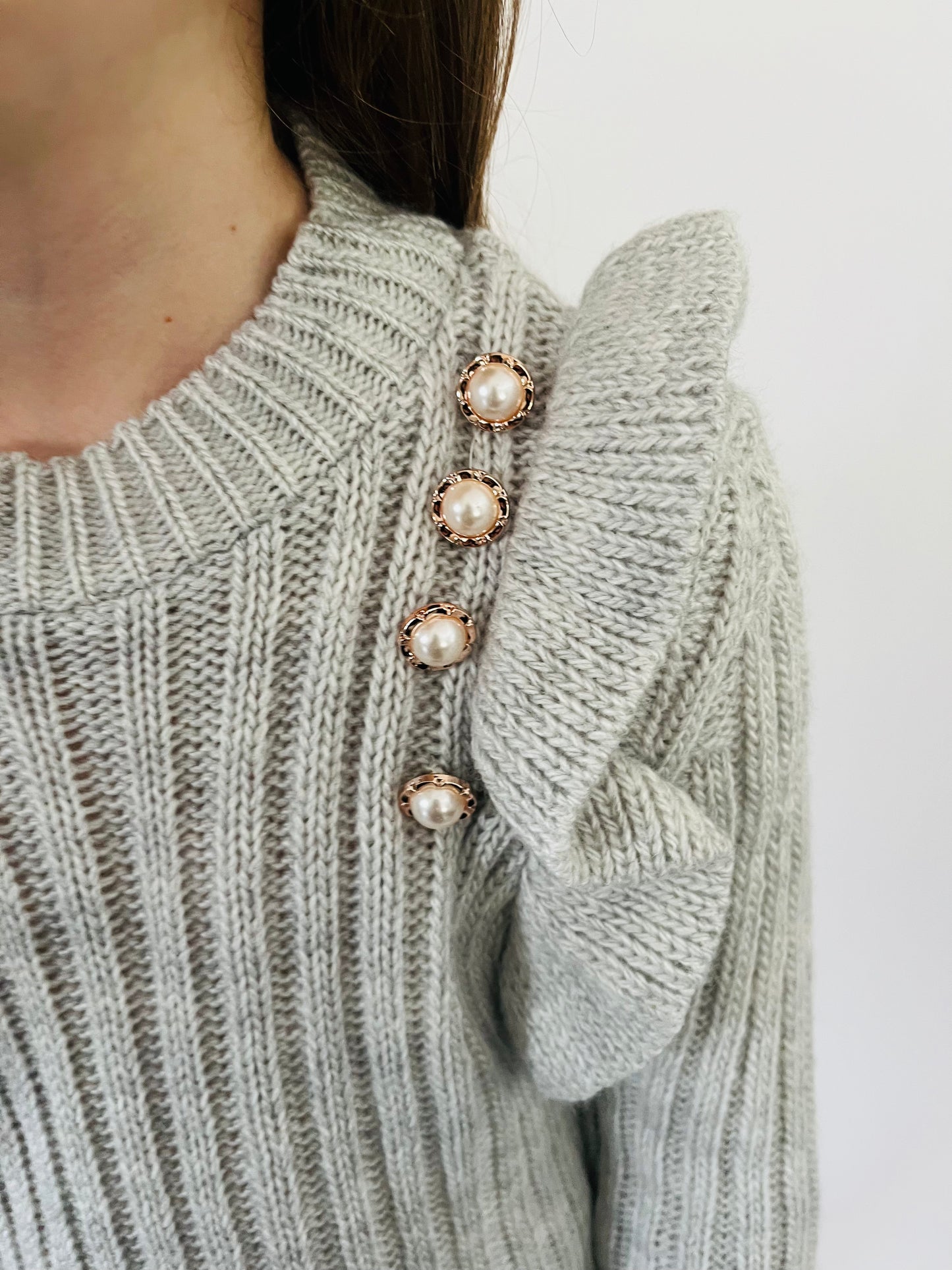 Pull gris perle
