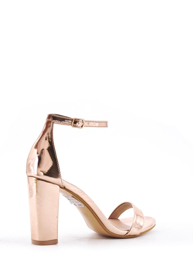 Sandales à talon champagne