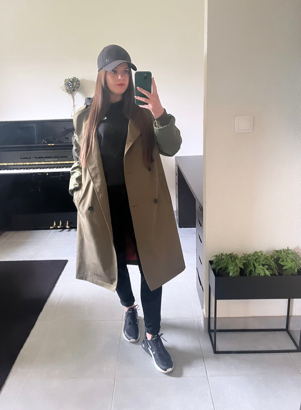 Trench kaki