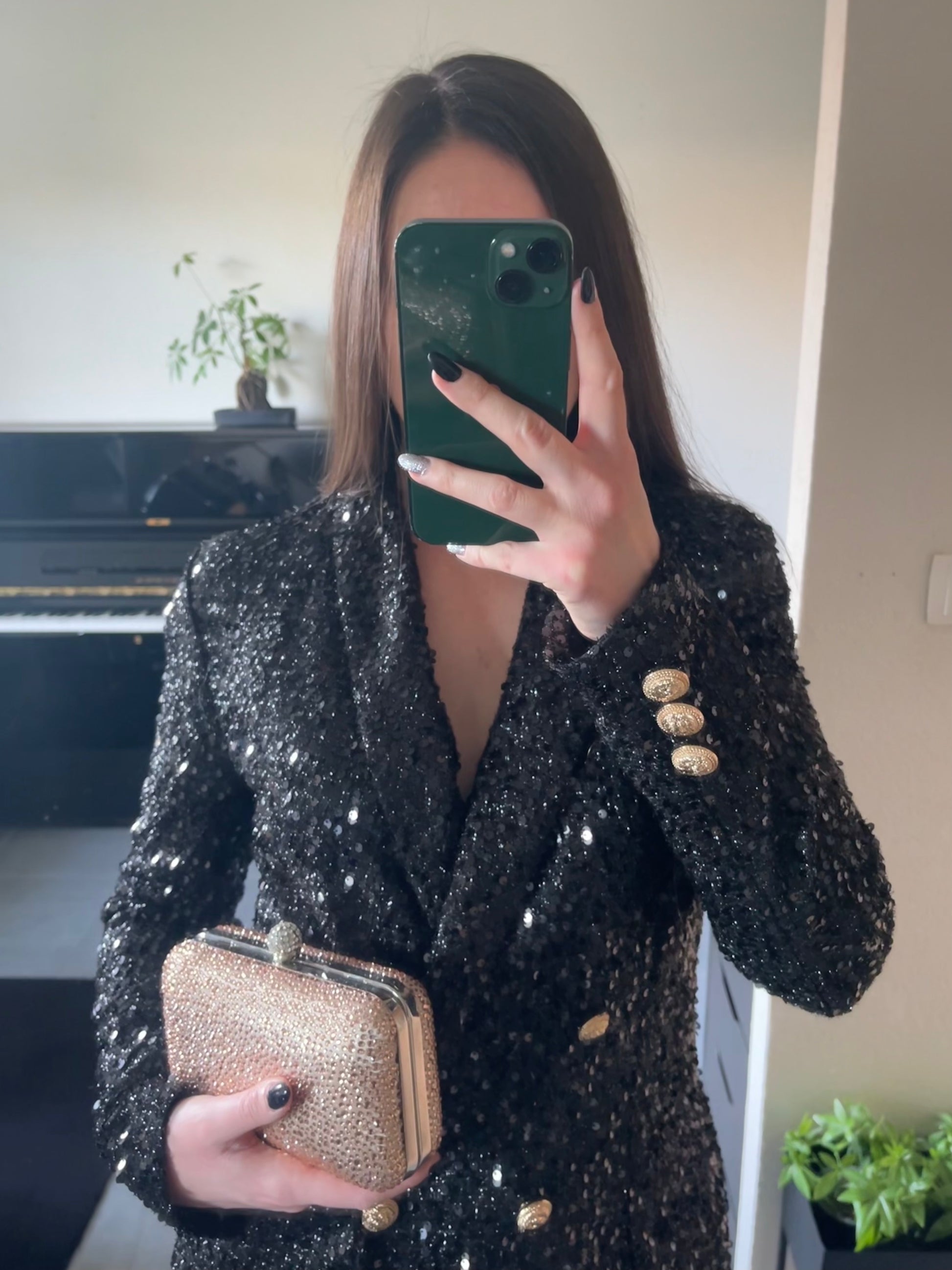 Robe blazer paillette sale