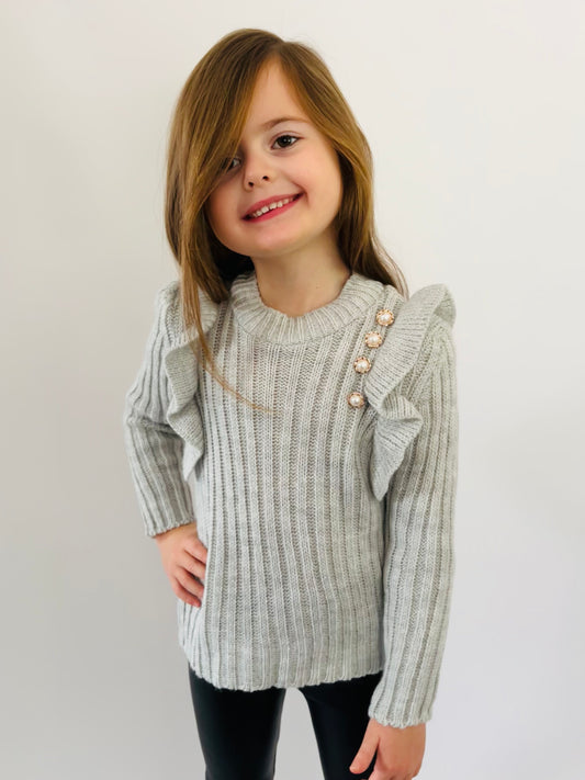 Pull gris perle