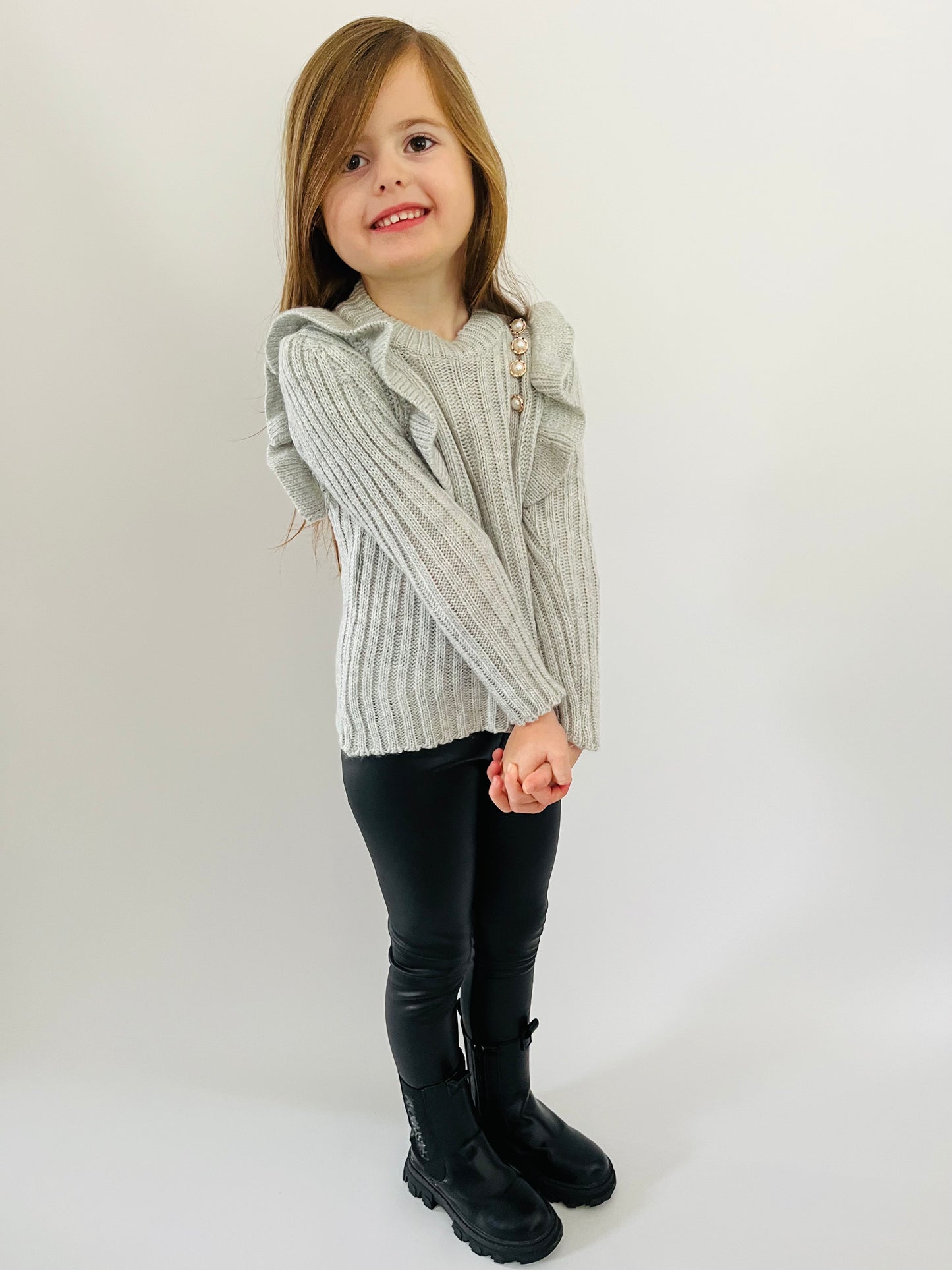 Pull gris perle
